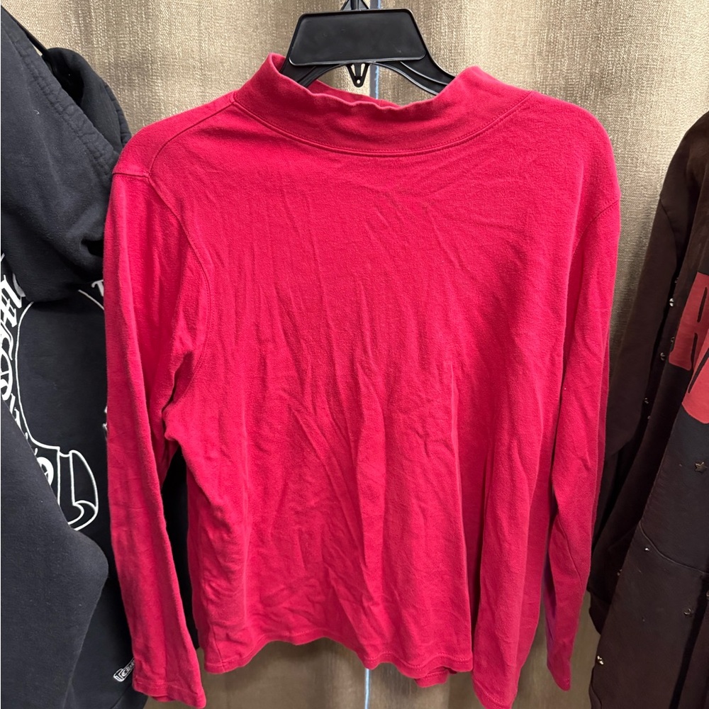 Women's Red Long Sleeve Top